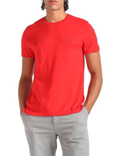 tommy hilfiger fierce red slim fit t-shirt