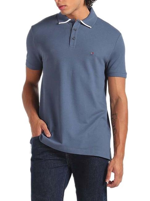 tommy hilfiger faded indigo regular fit polo t-shirt