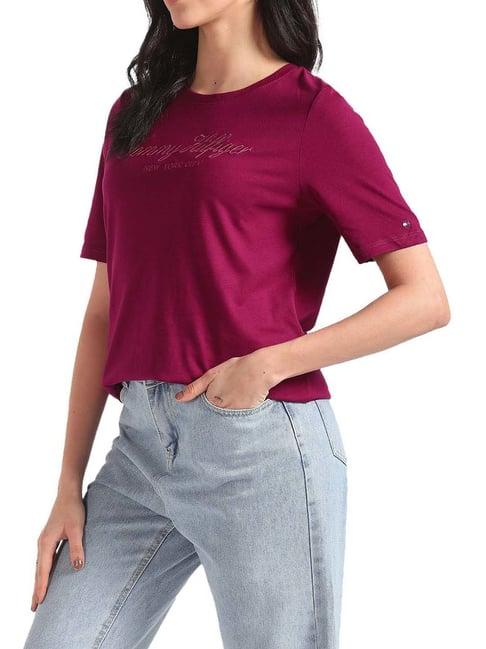 tommy hilfiger italian wine regular fit t-shirt