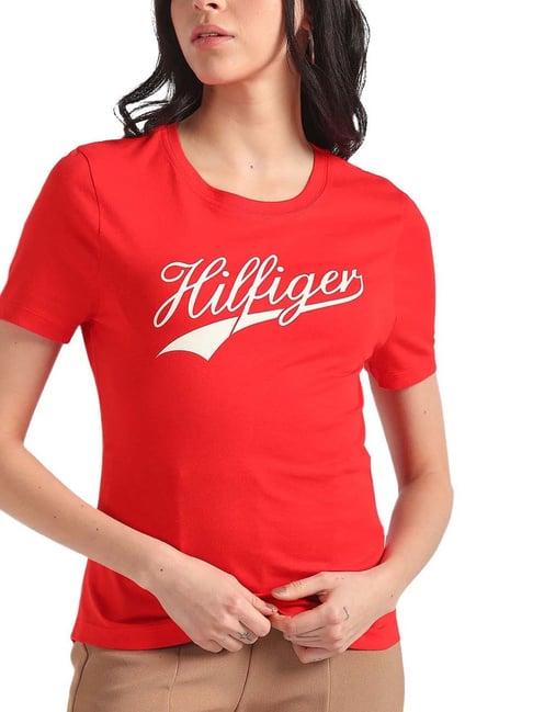 tommy hilfiger fierce red slim fit t-shirt