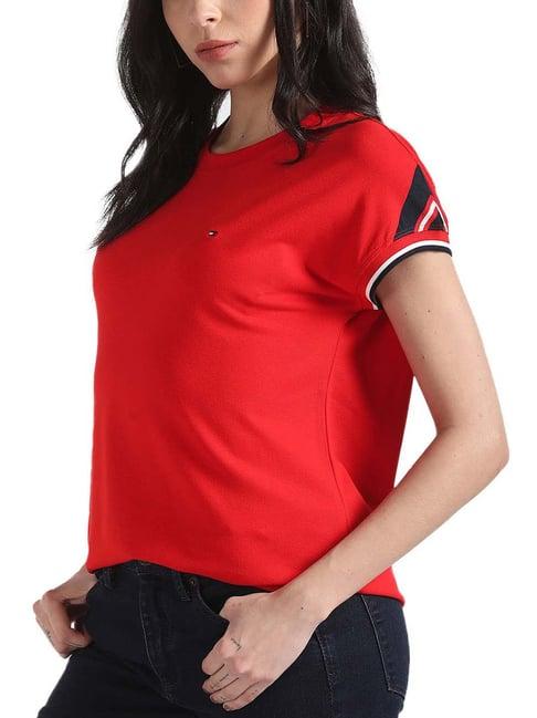 tommy hilfiger fierce red regular fit t-shirt