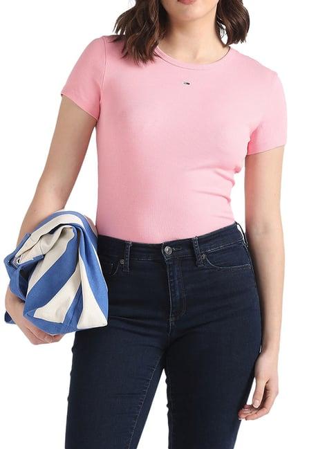 tommy hilfiger ballet pink slim fit t-shirt