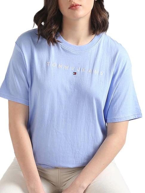 tommy hilfiger moderate blue logo relaxed fit t-shirt