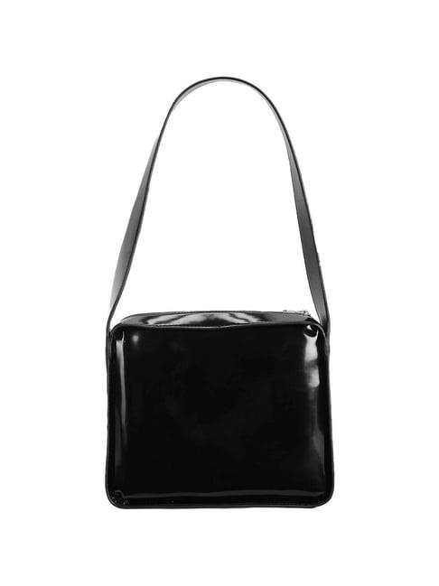 calvin klein black medium shoulder bag