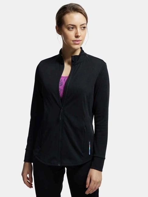 jockey black regular fit sports jacket