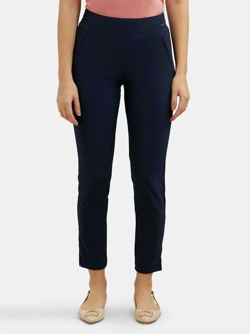 jockey navy mid rise sports tights