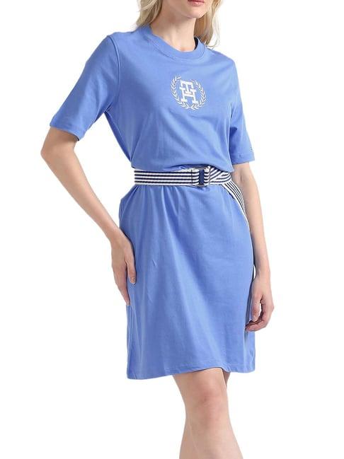 tommy hilfiger blue spell logo regular fit dress