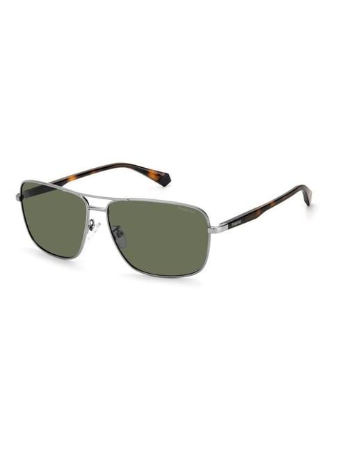 polaroid green aviator uv protection sunglasses for men