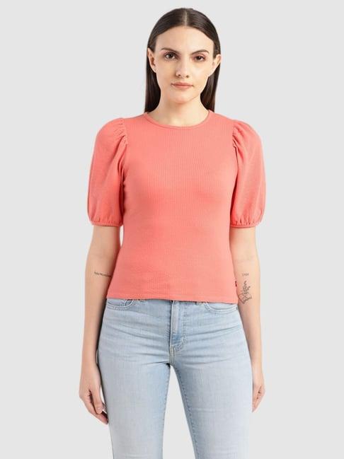 levi's coral regular fit top