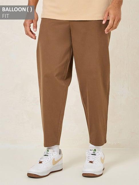 styli khaki balloon fit chinos