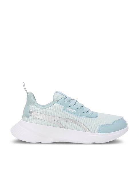 puma women's alfarun metallic turquoise blue sneakers