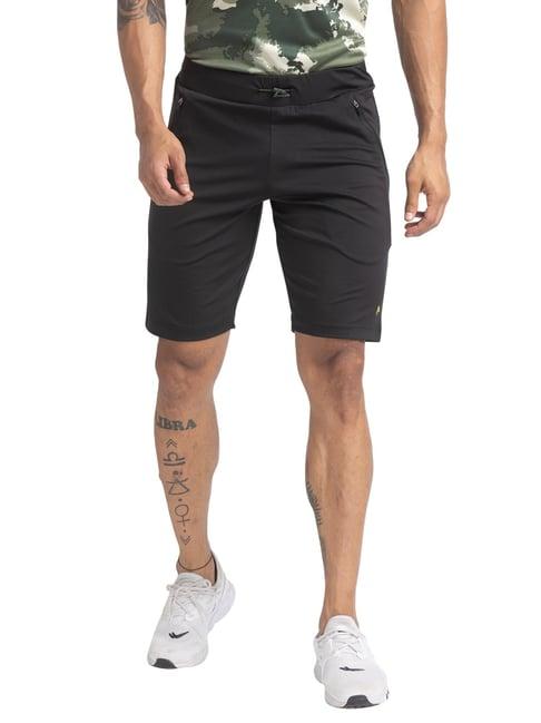 parx black regular fit shorts