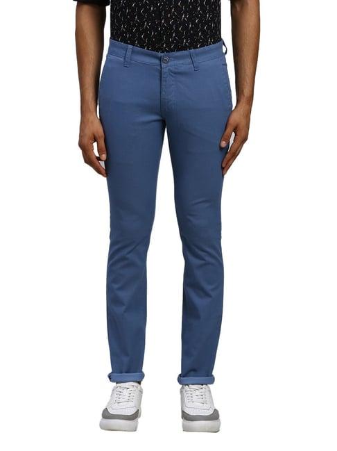 parx blue super slim fit texture chinos