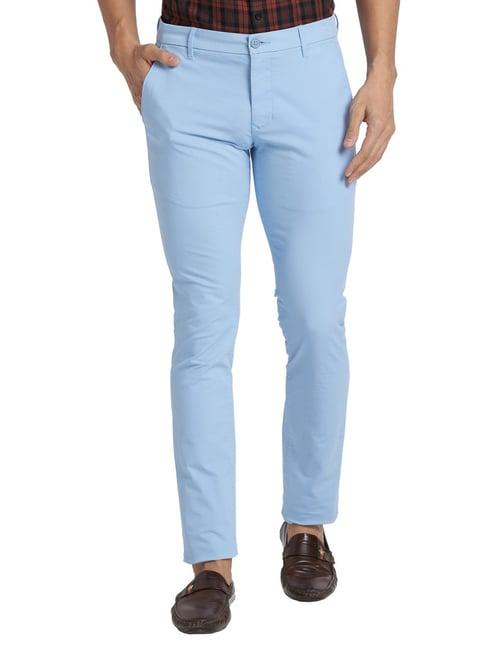 parx blue super slim fit trousers