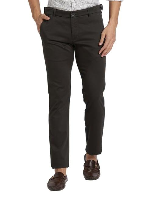 parx green tapered fit trousers