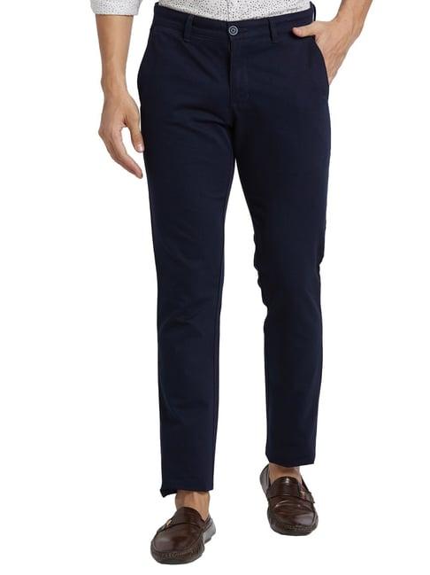 parx blue tapered fit trousers