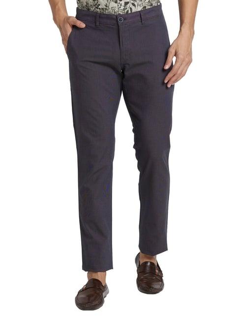 parx black tapered fit texture trousers