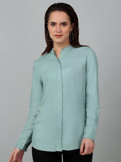 cantabil sea green regular fit tunic