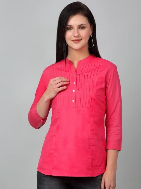 cantabil pink cotton regular fit tunic