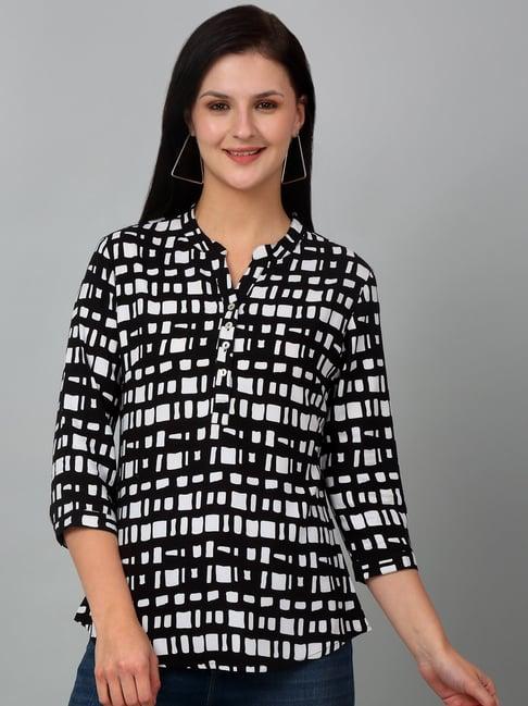 cantabil black & white printed tunic