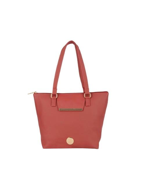 baggit red medium tote bag