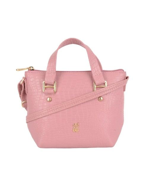 baggit pink textured small handbag