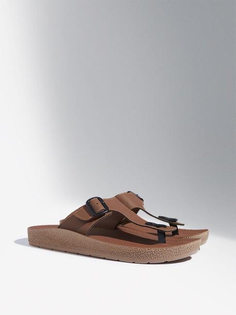 soleplay by westside tan thong-strap sandals