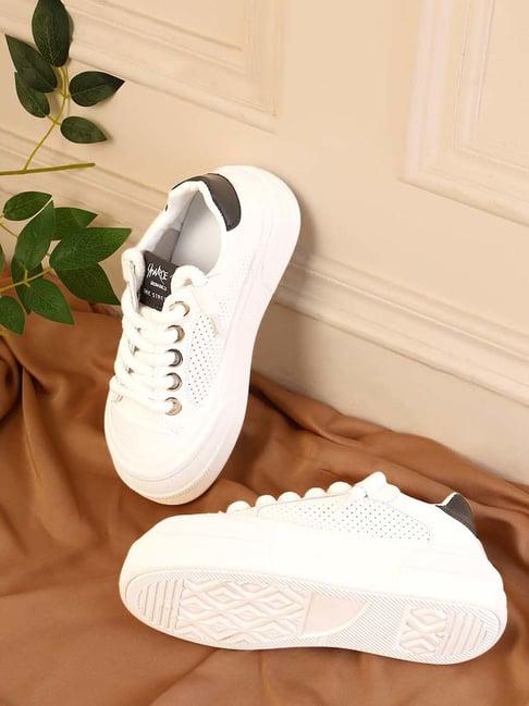 truffle collection women's white casual sneakers