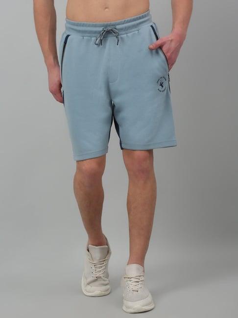 cantabil blue regular fit sports shorts