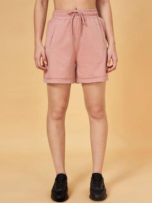 ajile by pantaloons peach cotton sports shorts