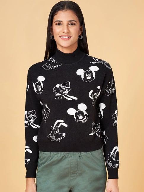 honey by pantaloons black printed sweater