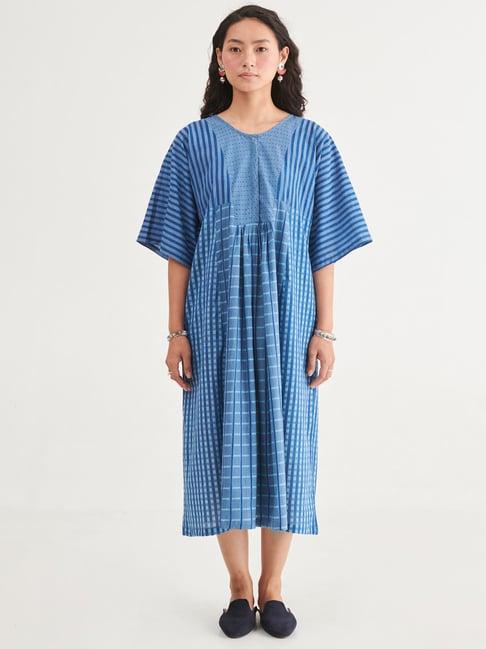 prakriti jaipur indigo nila kaftan dress