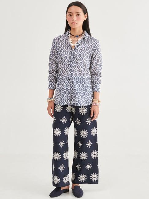 prakriti jaipur indigo star shirt