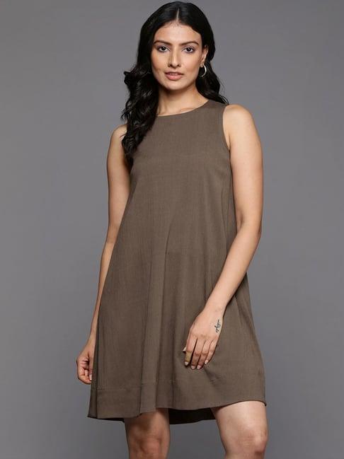 varanga brown a-line dress