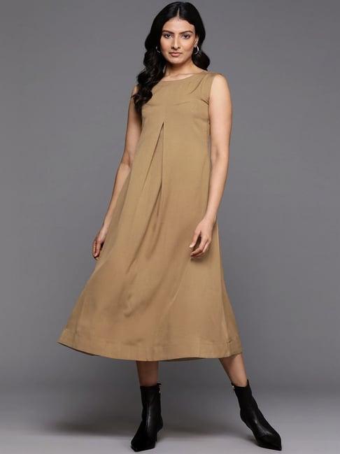 varanga brown a-line dress