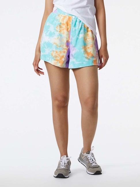 new balance multicolored printed sports shorts