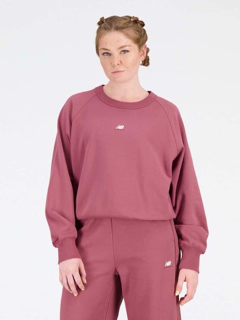 new balance rose pink cotton sports sweatshirt