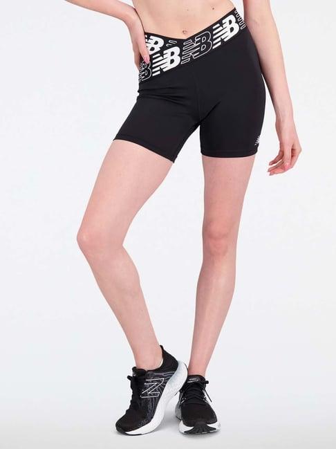 new balance black printed sports shorts