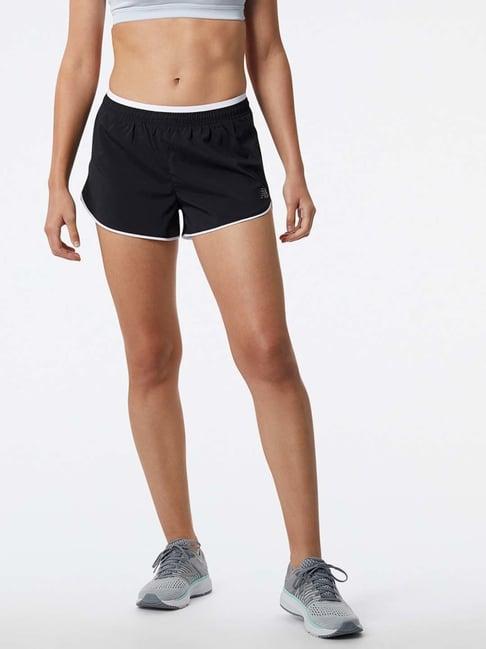 new balance black regular fit sports shorts