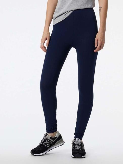 new balance blue printed sports tights