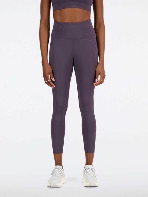 new balance purple slim fit sports tights