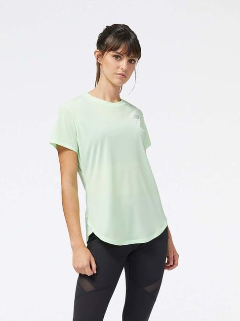 new balance green regular fit sports t-shirt