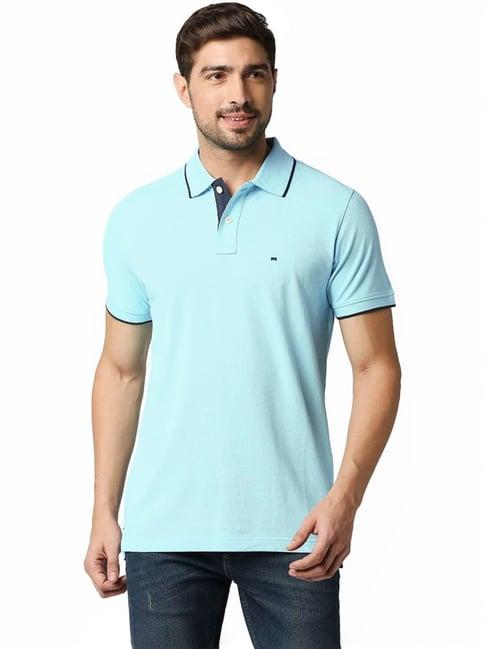 basics blue muscle fit polo t-shirt