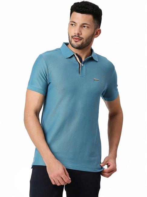 basics blue muscle fit polo t-shirt