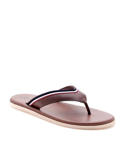 u.s. polo assn. men's cornel tan thong sandals