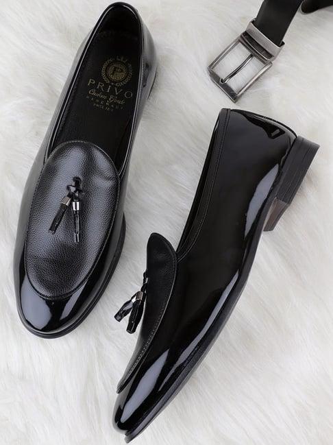 privo by inc.5 men's black formal mocassins