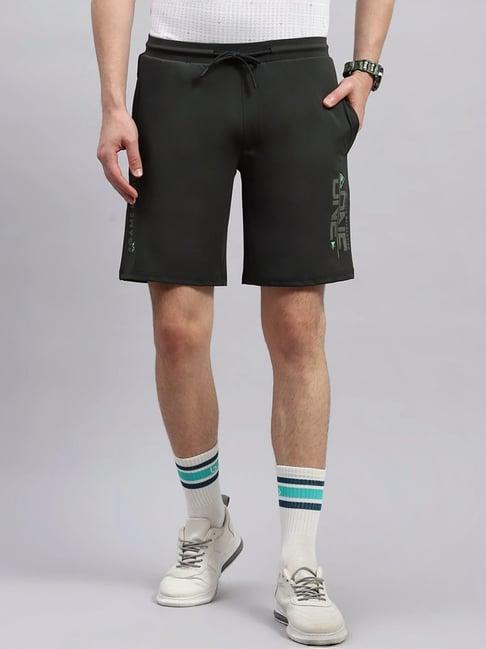 monte carlo dark green regular fit shorts