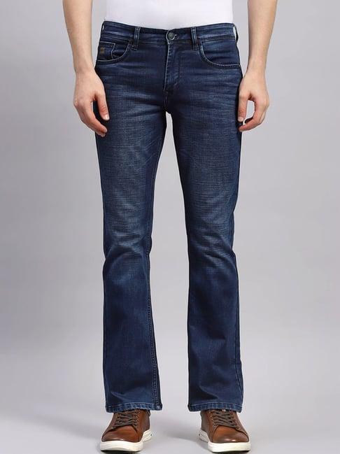 monte carlo dark blue bootcut jeans