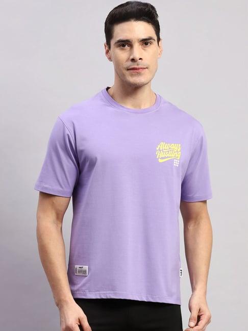 rock.it purple regular fit printed t-shirt