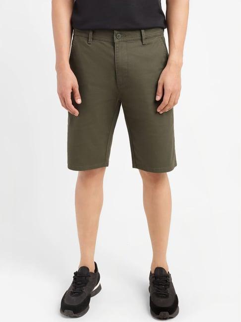 levi's green regular fit shorts